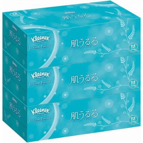 Kleenex Ururu 鼻敏感用弱酸性保濕柔軟紙巾 204抽 x 3盒