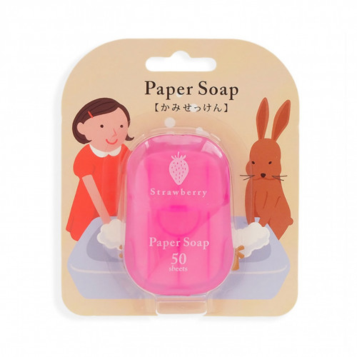 Paper Soap 肥皂紙香皂 (1盒50張) 草莓味