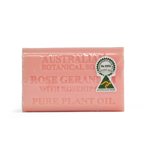 純天然植物精油手工皂 200G - Rose Geranium with Rose Hip Oil Soap 玫瑰天竺葵香精油皂