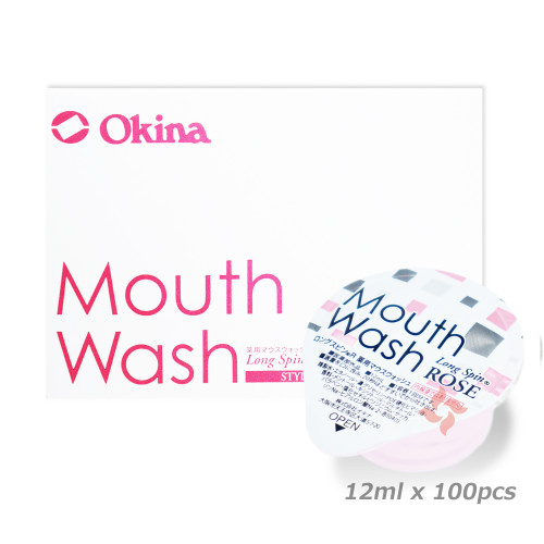 Okina 便攜顆粒裝漱口水 12ml x 100粒 玫瑰味 (粉)