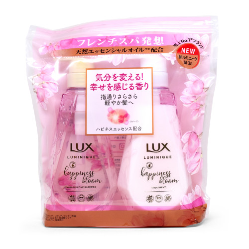 LUX LUMINIQUE Happiness Bloom 精油保濕洗護套裝 450g + 450g 花香麝香 限量版 - 保濕蓬鬆
