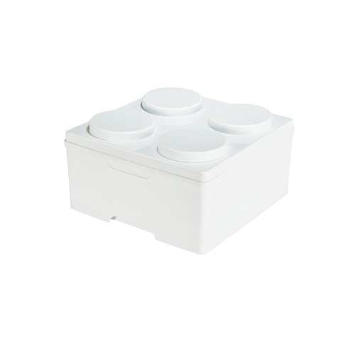 BLOCK STORAGE BOX - MEDIUM, WHITE (35x35x20cm) 方塊儲存箱 - 中, 白色 (35x35x20cm)