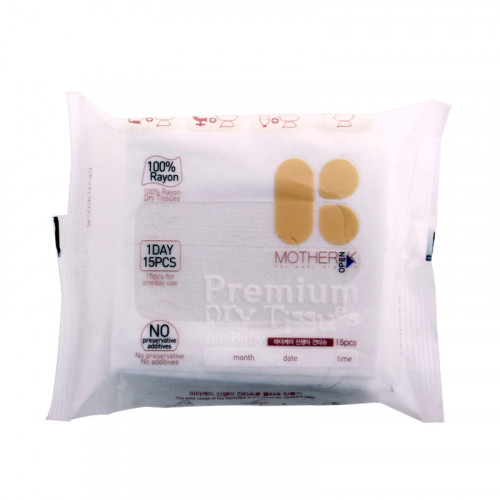 MOTHER-K Dry Tissue 頂級幹濕兩用人造絲紙巾 15pcs