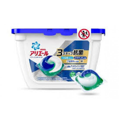 P&G POWER GEL BALL 3D 淨白消臭洗衣凝膠球盒裝 18粒入 356g (藍蓋白身)