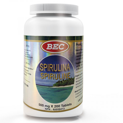 BEC 螺旋藻 Spirulina 500mg*200粒_x000D_
