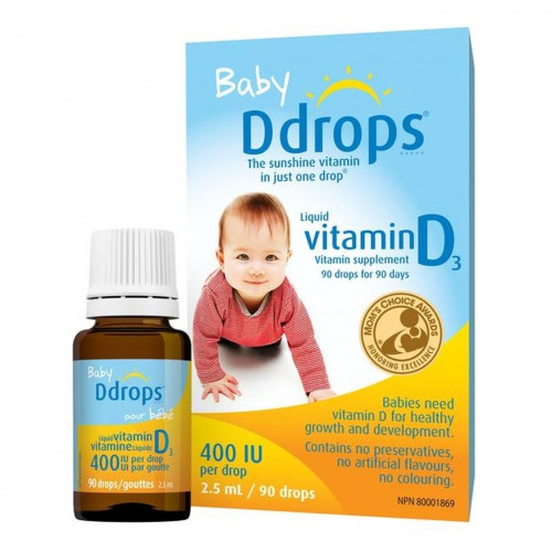 加拿大 Baby Ddrops Liquid Vitamin D3, 400 IU 嬰兒維他命D3滴劑 2.5ml