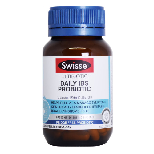 澳洲 SWISSE Ultibiotic Daily Ibs Probiotic 30pcs 日常腸易激綜合症 (IBS) 緩解益生菌膠囊 30粒