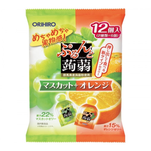 Orihiro 香橙 + 青提蒟蒻 12個 (2種類 x 6個) 240g