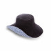 UV CUT COOL 可折迭抗UV雙面漁夫帽 (黑色x條紋)