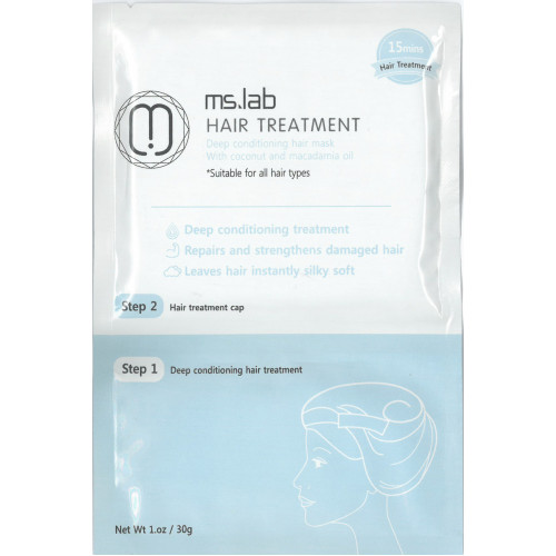 ms. lab 2-Step Hair Treatment (with cap) 堅果棷子油急救修護髮膜 (連髮帽)