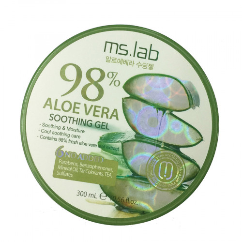 ms. lab Aloe Vera Soothing Gel  98% 蘆薈多功能舒緩保濕o者喱 300ml