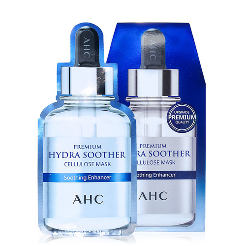 AHC Premium Hydra Soother Cellulose Mask 高濃度B5高效水合透明質酸面膜(第三代)  27g 5片 藍色盒