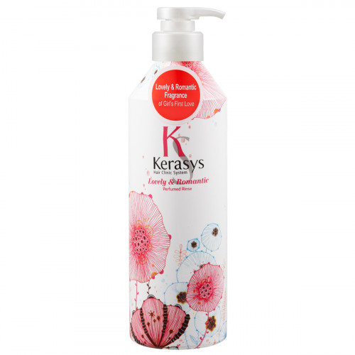 KeraSys Lovely & Romantic Conditioner 可瑞絲 浪漫粉紅豐盈護髮露 600g 白蓋粉樽