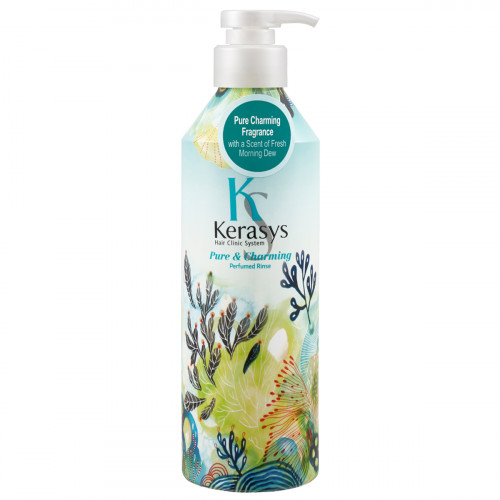 KeraSys Pure & Charming Conditioner 可瑞絲 清新保濕潤澤護髮露 600g 白蓋綠樽